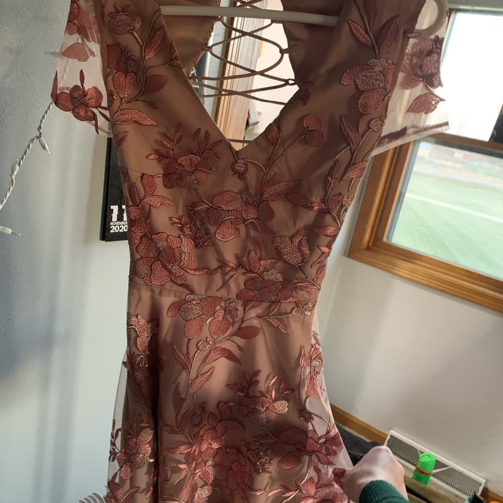 Pink floral dress